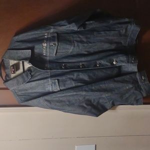 Vintage 90s Rocawear Men's Denim Jacket 3X Jean Urban Trucker Jacket shacket Y2K